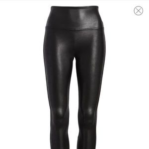 Spanx faux leather leggings XS petite barely worn